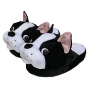 Onmygogo Fuzzy Winter Animal Plush Indoor Slippers for Women and MenSize 7-8.5, boston