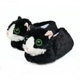 thumbnail image 1 of Onmygogo Indoor Fuzzy Winter Animal Cat Plush Slippers for Women and Men(Size 7-8.5, Black), 1 of 5