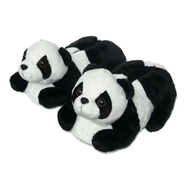 Onmygogo Unisex Fuzzy Panda Slippers
