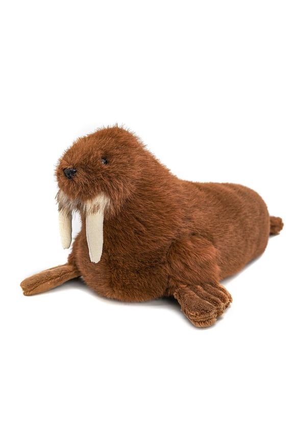 Indoor Fuzzy Winter Animal Plush Slippers for Women and Men(Size 9-10.5,walrus)