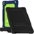 thumbnail image 1 of for Onn 10.4 Inch Tablet Pro Case Kids Soft Silicone + Hard Back Cover Case for Walmart Onn 10.4 Tablet Pro 2023 (Model:100110603) with Stand with Adjustable Shoulder Strap - Black+NavyGreen, 1 of 1