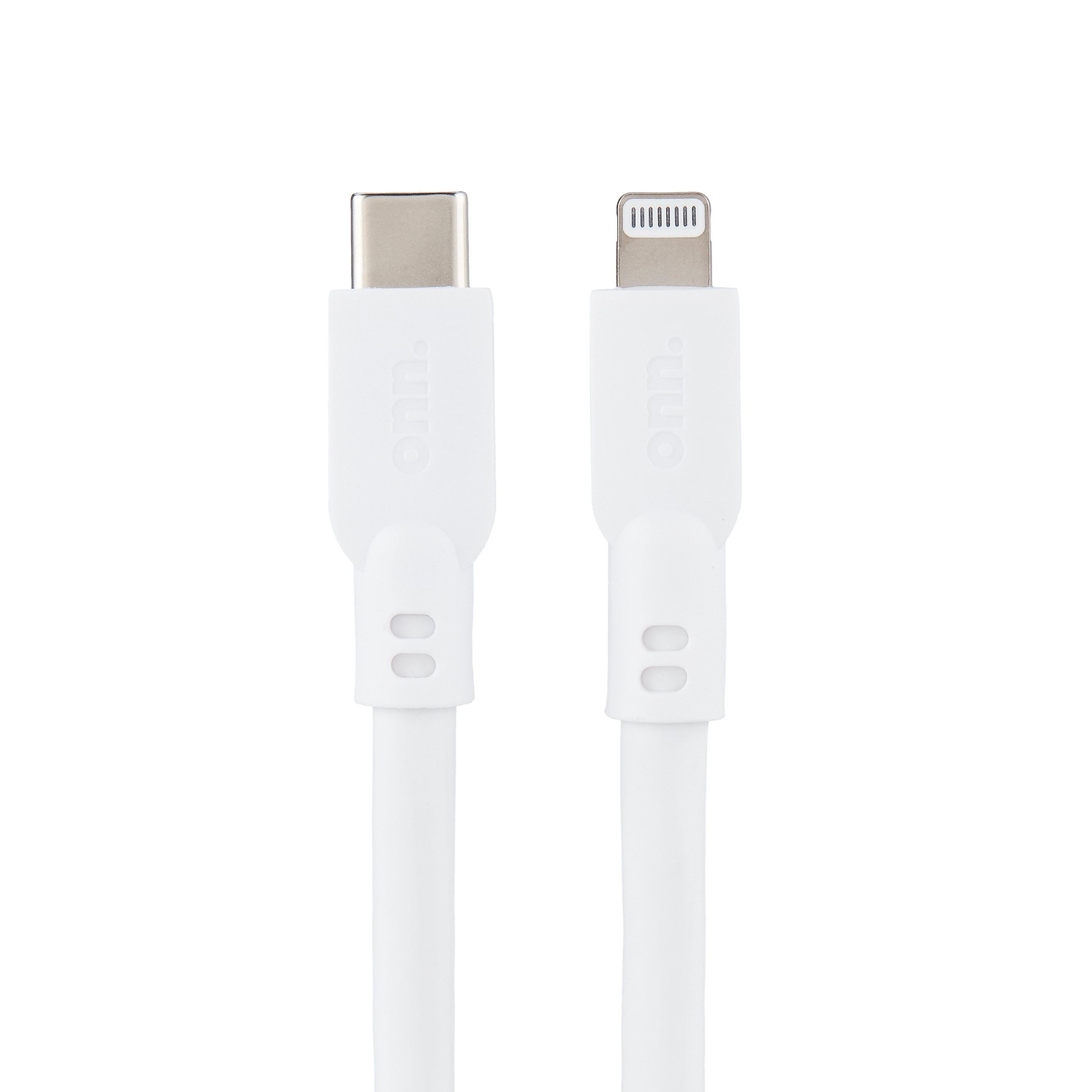 Onn+ 10ft Lightning to USB-C Charging Cable White for iPhone, iPad