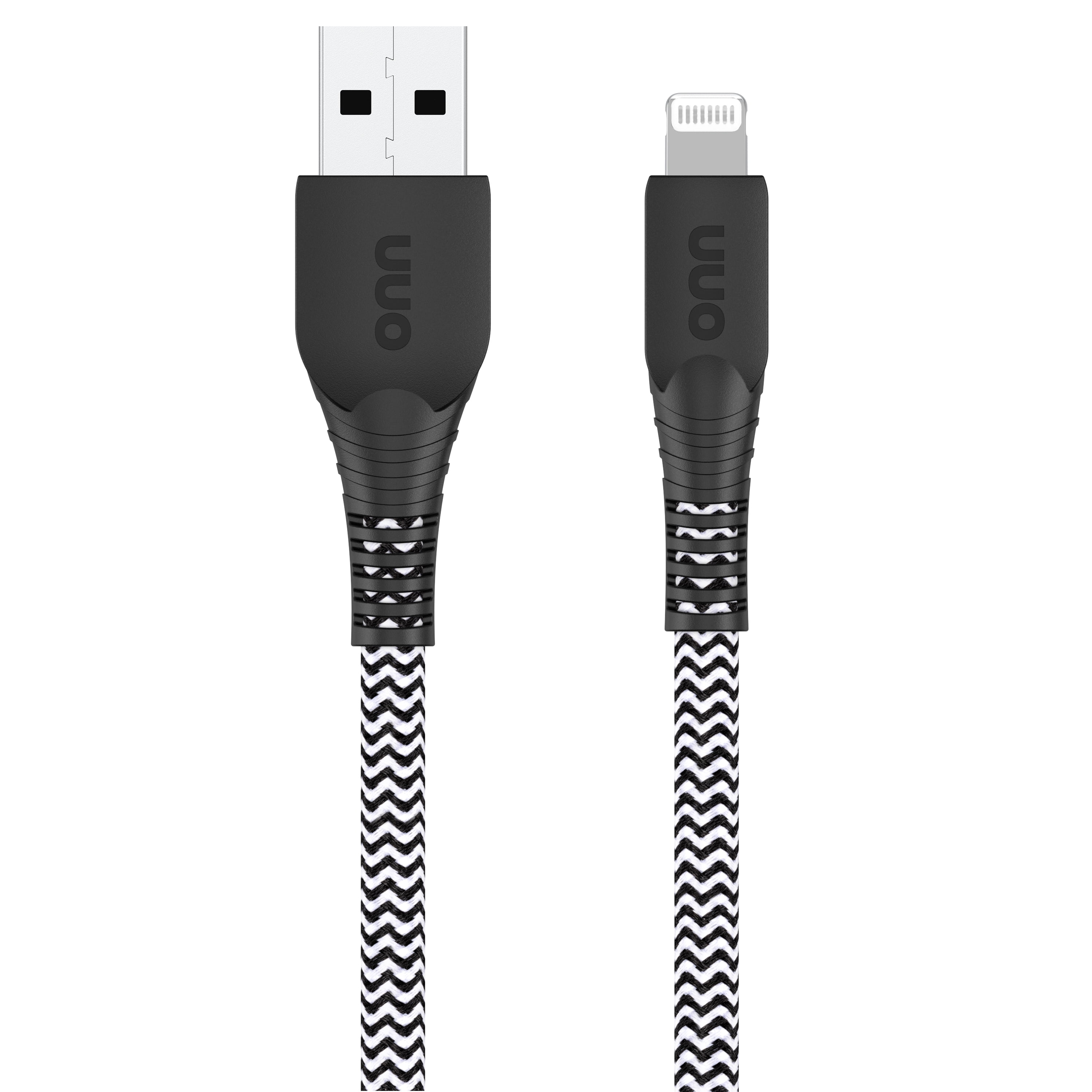 ONN. onn 10ft Lightning to USB-A Braided Charging Cable, MFI certified, Black - Compatible with iPhone 14/13/12/11/X/XR/XS/8/7/6/5, iPad, Airpods and more
