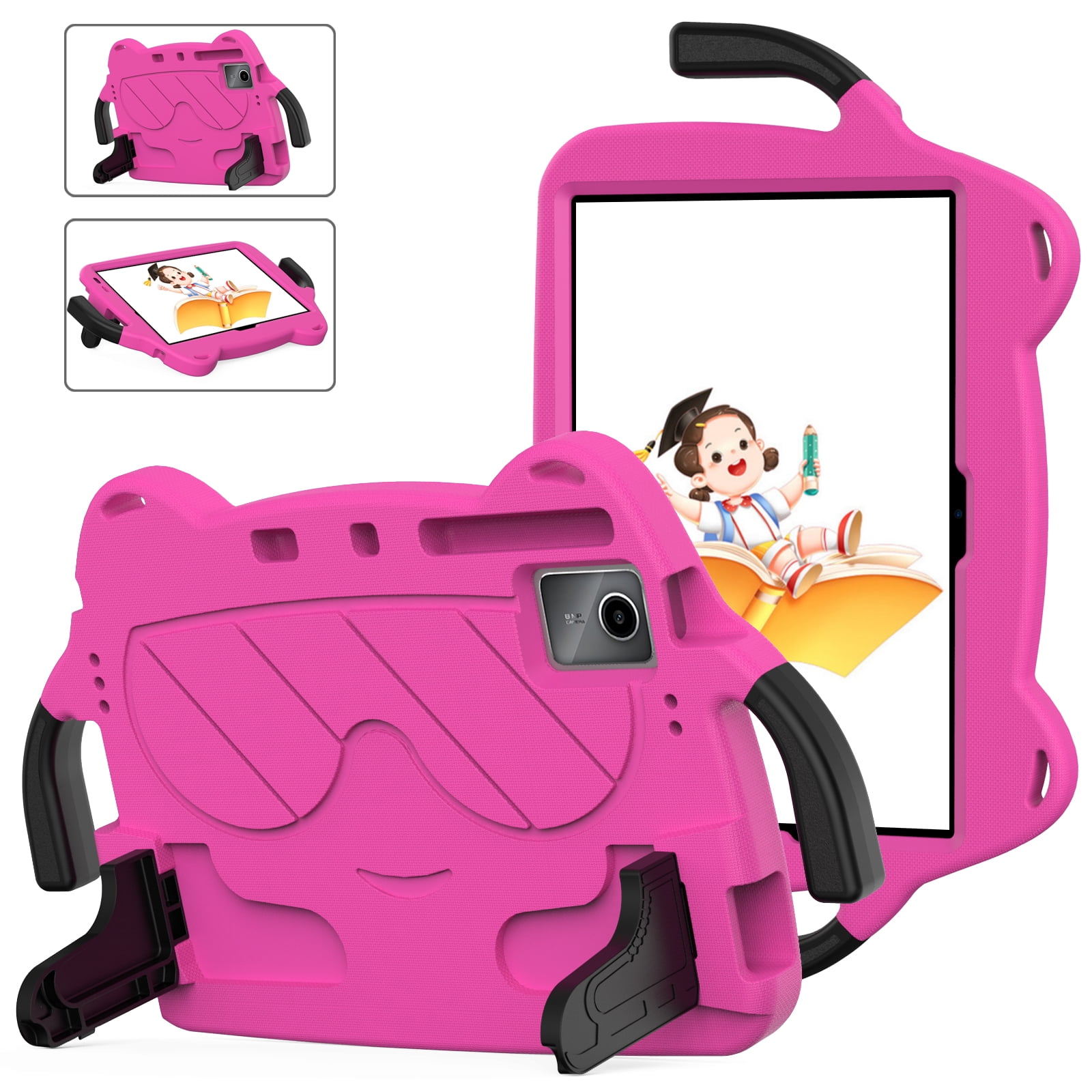Soft Silicone Case With Adjustable Stand For ZOFYWNAS 10.36 Inch Tablet – Shockproof Kids-Friendly Cover (Rainbow)