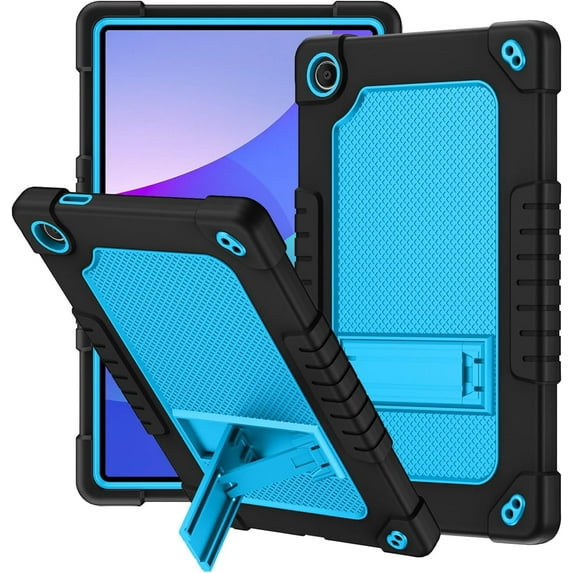 Onn 11 Tablet Pro Case SOATUTO Heavy Duty Protective Cover with Kickstand Built in Shoulder Strap Kids Friendly Shell Case Fit for Walmart Onn Tablet Pro 11 inch (2023 Model: 100110027)Black+Blue