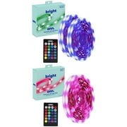onn. Multicolor LED Light Strip 150ft, Indoor Television Accent Light, Remote Control