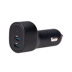 onn 40W Dual USB-C Port Car Charger, Fast Charging, USB-IF Certified, Black, Compatible with iPhone Series, Samsung Galaxy, Google Pixel and More