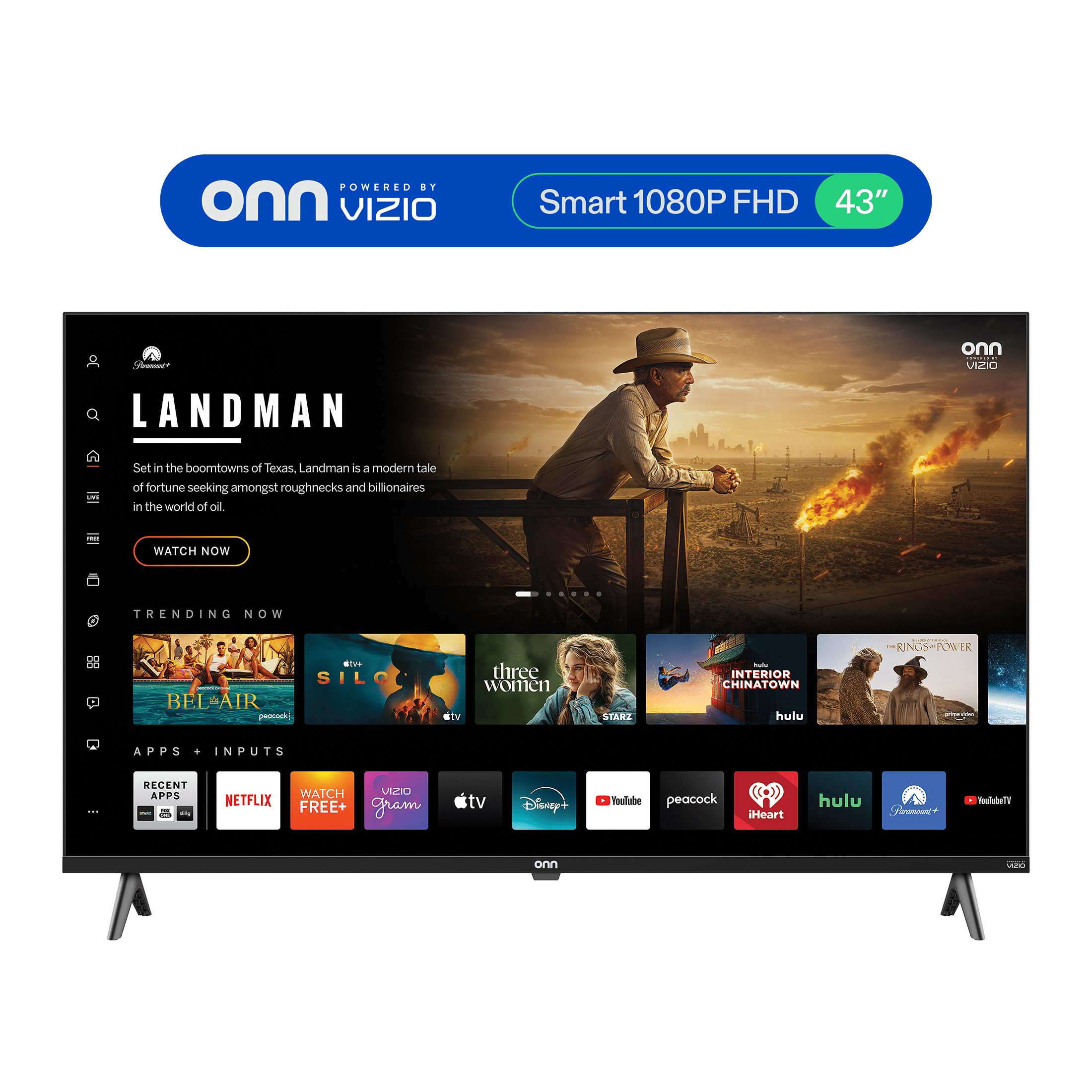 onn 43" Class 1080P FHD Powered by VIZIO Smart Television, WFD43S-0830