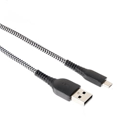 onn 6ft Micro-USB to USB Braided Charging Cable,Black