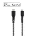 thumbnail interactive-video image 1 of onn CUDU02L-WA200-DF 6' USB-C to Lightning Cable, Black Compatible with iPhone 14/13/12/11/x/xr/xs/8/7/6/5, iPad, Airpods and More 1 Pack, 1 of 10