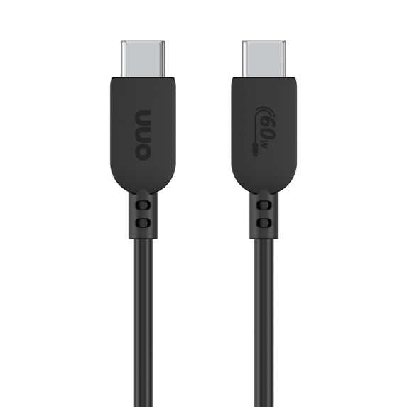 onn 6ft USB-C to USB-C Fast Charging Cable, USB-IF Certified, Black