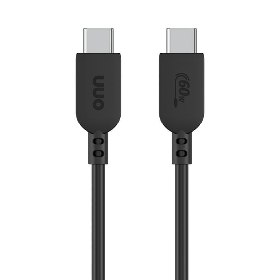 onn 6ft USB-C To USB-C Charging Cable, USB-IF Certified, Fast Charging Black - Compatible with iPhone 17/16/15 Series, Samsung Galaxy, Note, Pixel Devices iPad Pro, & More