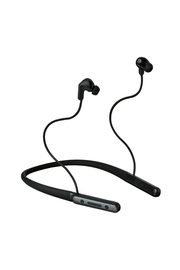 Active Noise Canceling Bluetooth Neckband Earphones Black