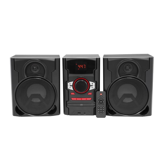 Onn. CD Stereo System 100W with Bluetooth and USB Charging