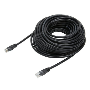 Onn. Cat6 Ethernet Patch Cable, RJ45 Network Internet Stranded Cord, 50', Black