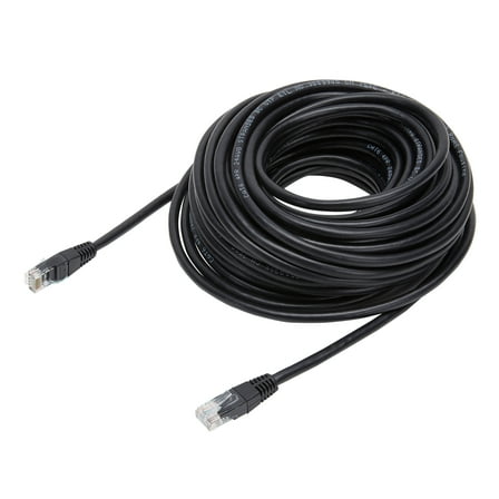 onn 50' CAT6 Networking Cable, Black