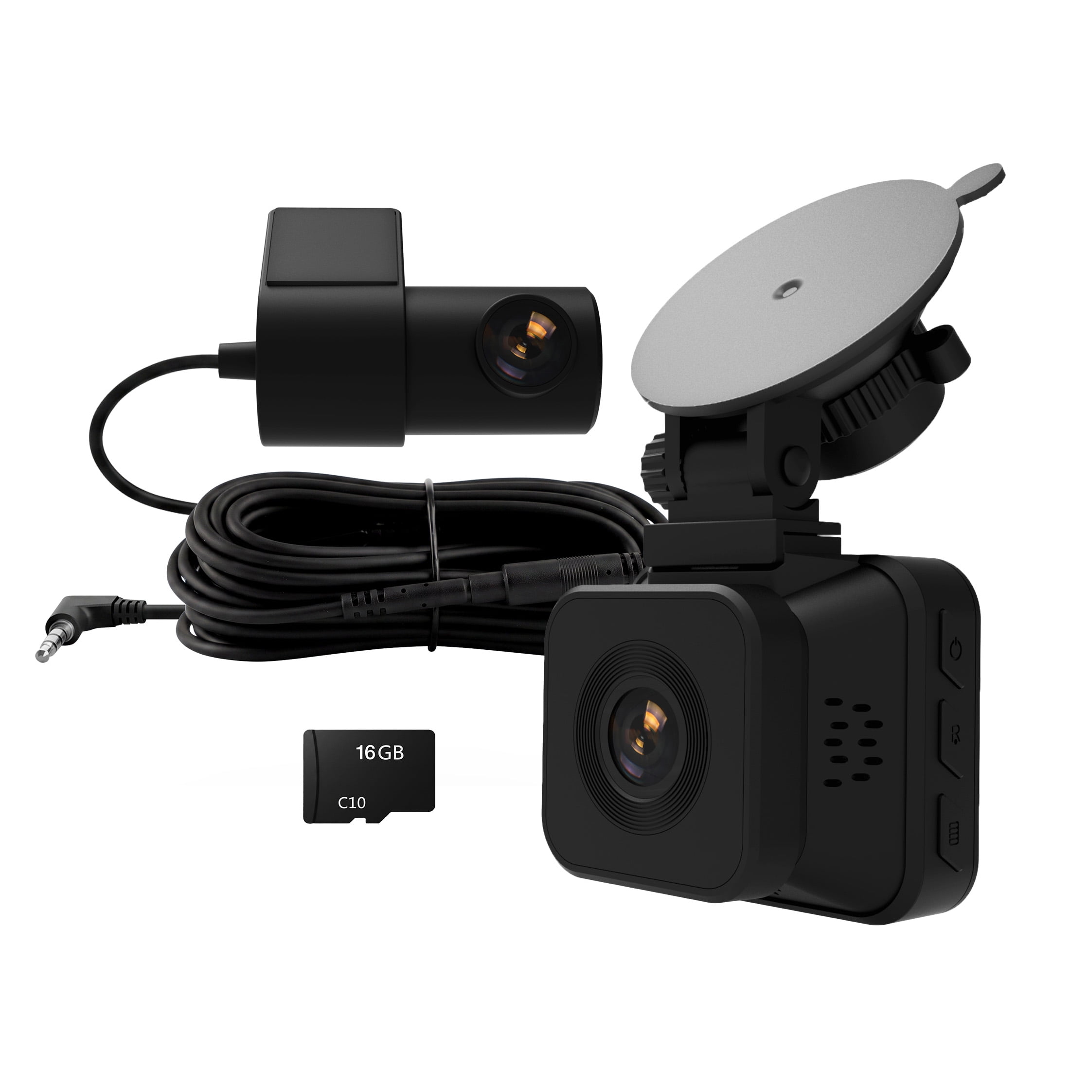 onn Full HD 1080p Dash Cam Front and Rear Set