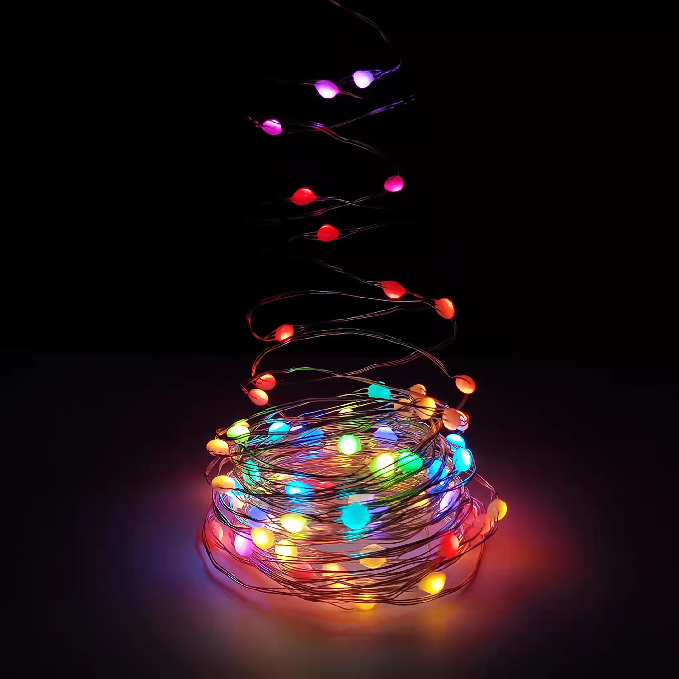Led Christmas Lights Outdoor, 16 LED Beads Bright Multicolor