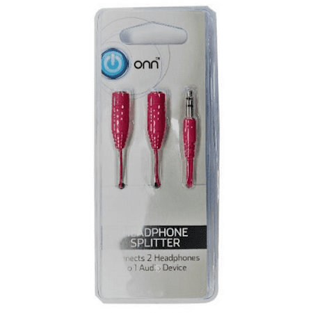 Onn Headphone Splitter Pink