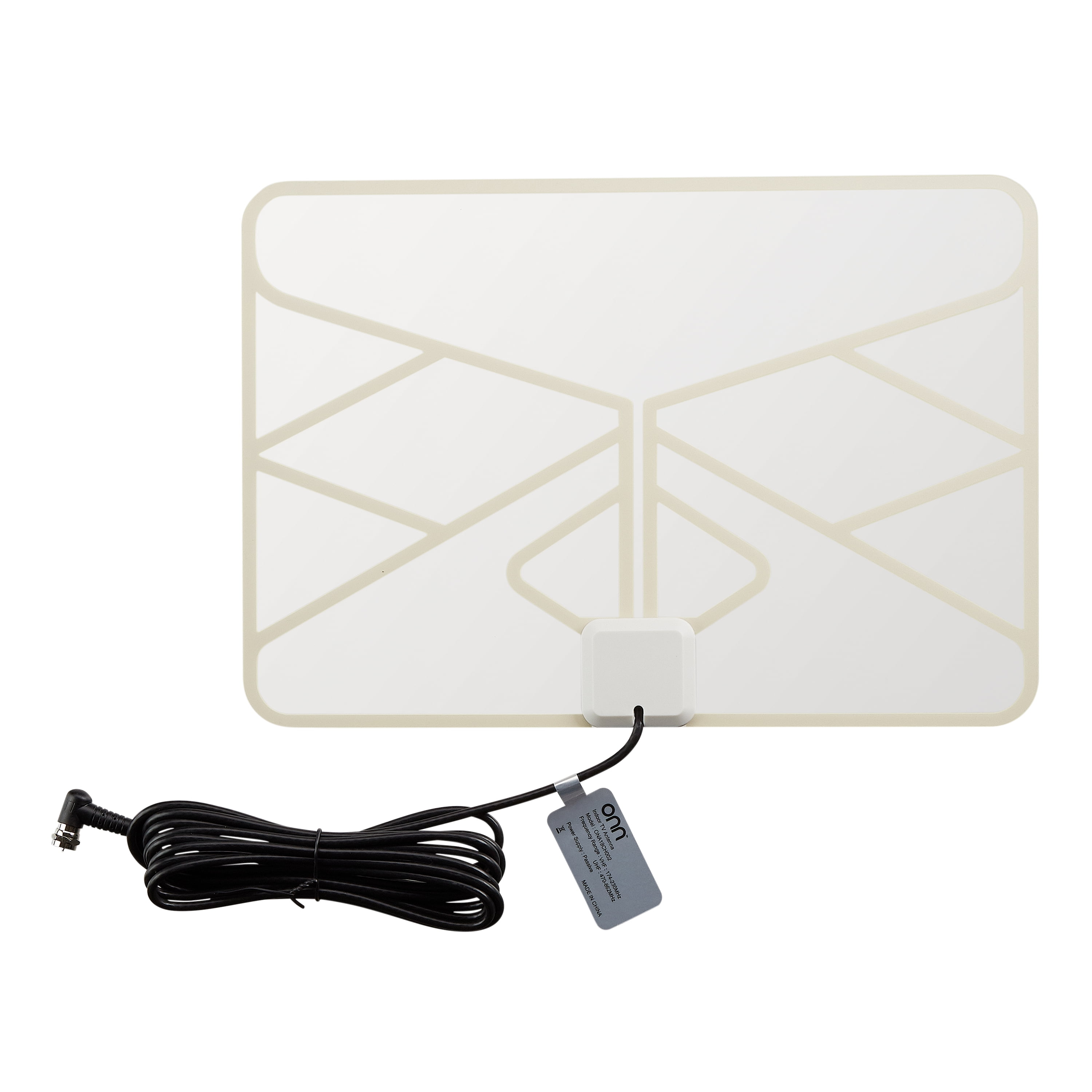 Onn Indoor TV Antenna, Clear
