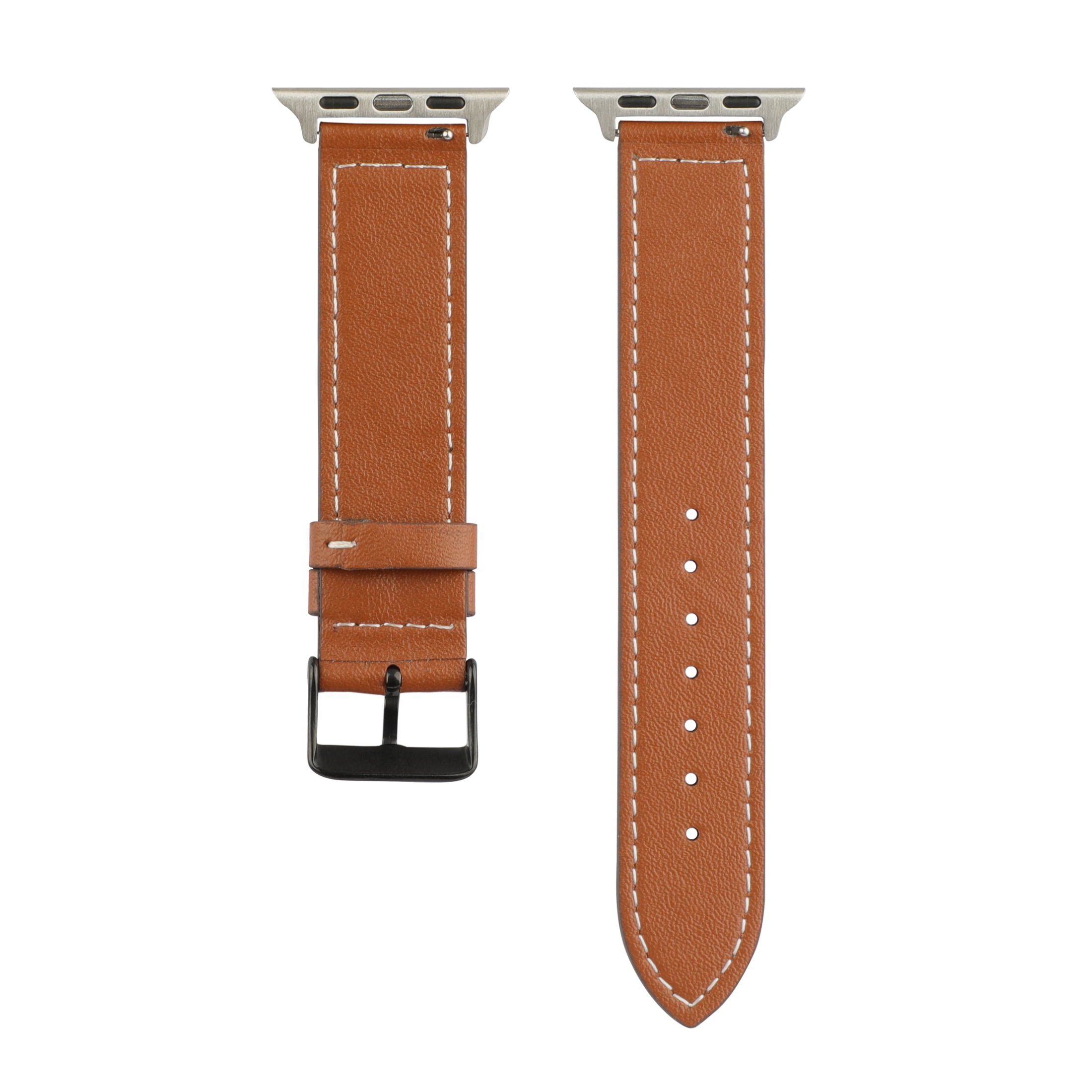 Onn Leather Watch Band Universal Fit for Apple Watch, Samsung Galaxy & Garmin