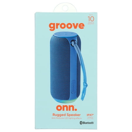 Onn. Medium Rugged Wireless Bluetooth Speaker, Blue