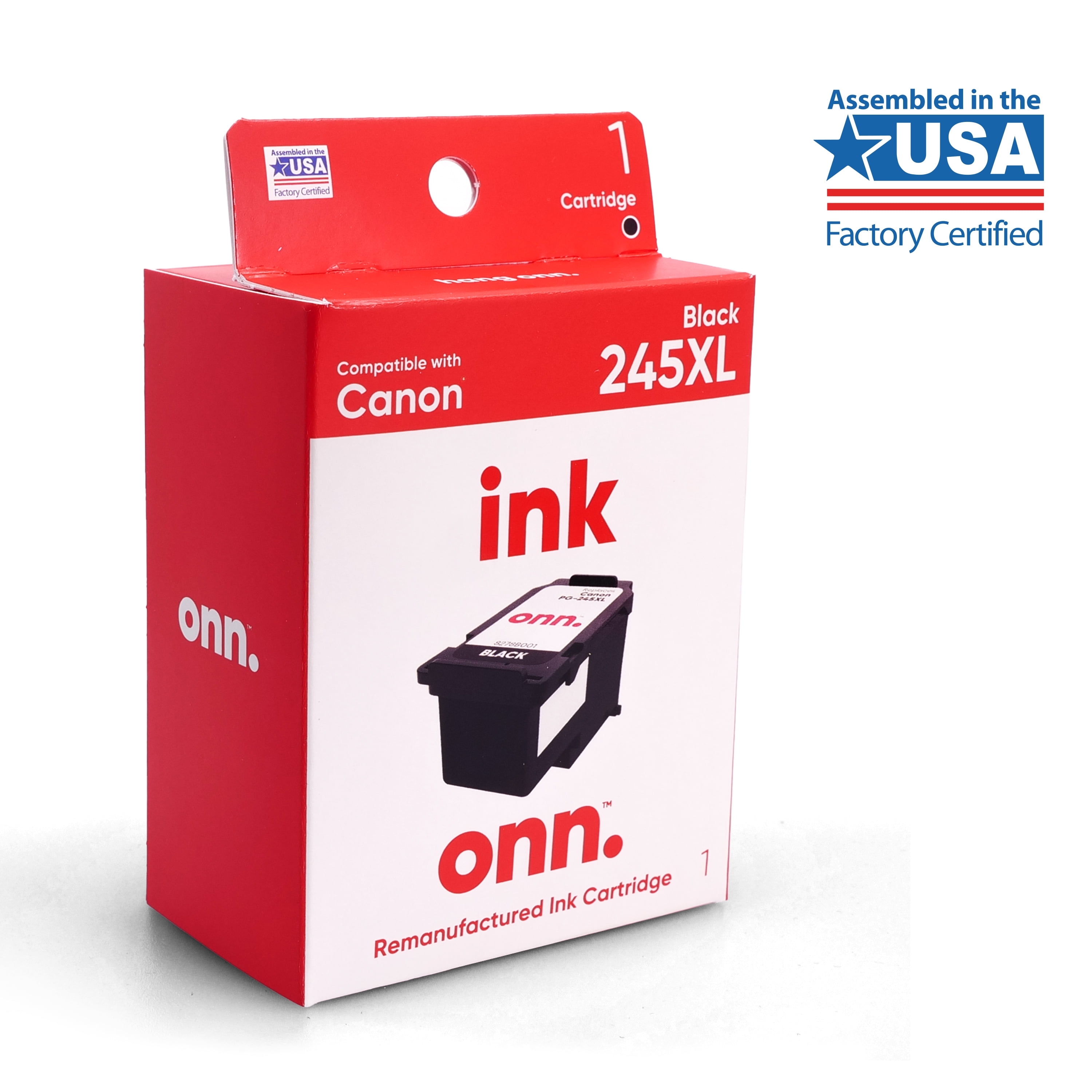 Onn Remanufactured Canon PG-245XL Black Ink Cartridge