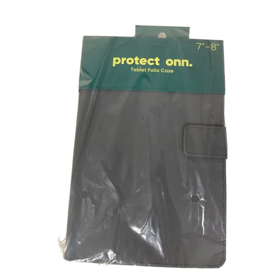 Onn. Tablet Folio Gray Case For 7- 8 Tablets With Built-In Viewing Stand