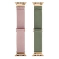 thumbnail image 1 of onn Watch Band, Universal Fit for Apple Watch, Samsung Galaxy, Garmin 20mm, 2 Pack-Pink & Green Knit, 1 of 6