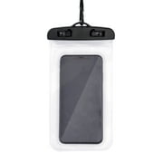 onn Waterproof Phone Pouch, Clear Compatible with iPhone, Samsung, Google, and Huawei with screens up to 7”