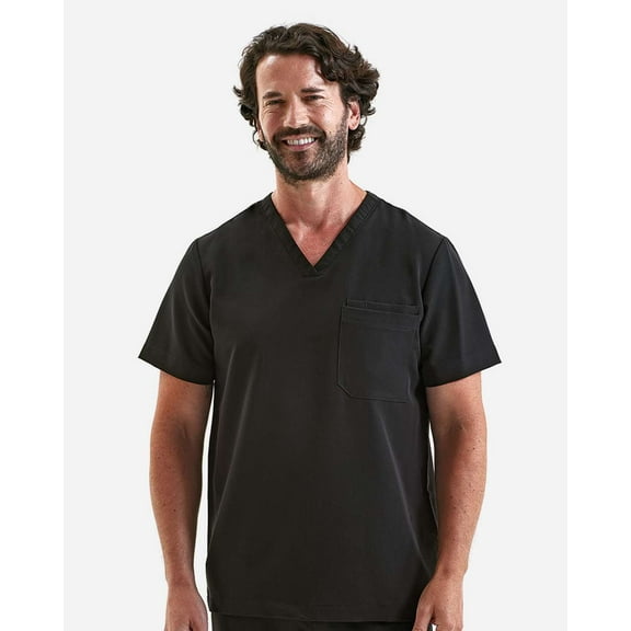Onna NN200 Limitless V-Neck Stretch Scrub Top-Black-XL