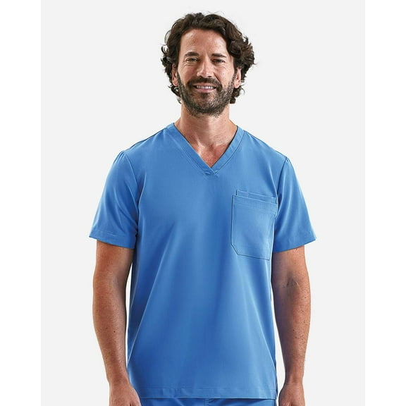 Onna NN200 Limitless V-Neck Stretch Scrub Top-CEIL BLUE-L