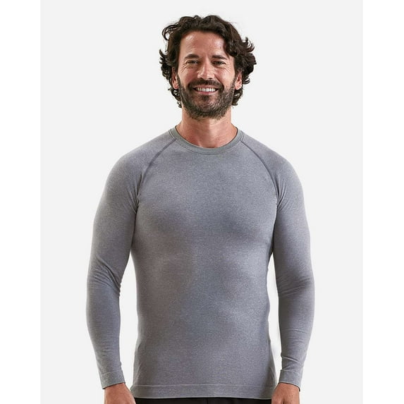 Onna NN270 Unstoppable Fresh Long Sleeve Underscrub Base Layer-Heather Grey-XL