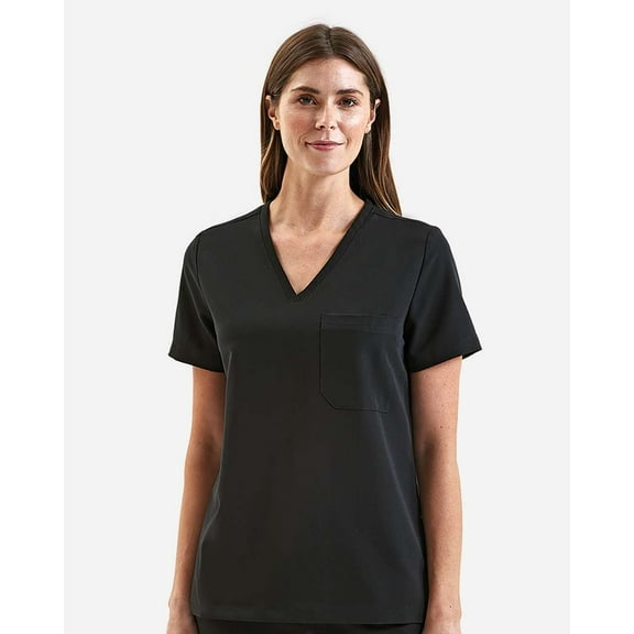Onna NN300 Women's Limitless V-Neck Stretch Scrub Top-Black-XS
