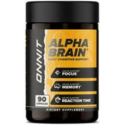 ONNIT Alpha BRAIN  Nootropic Focus Supplement, 90 Capsules