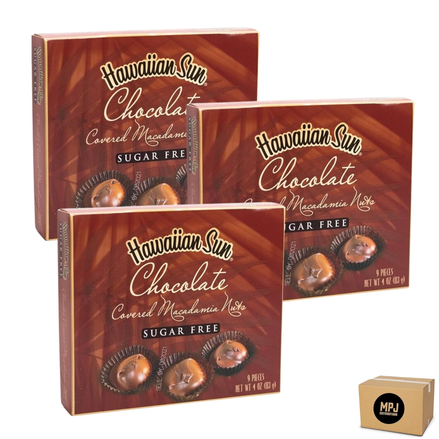 Ono Hawaiian Sun Sugar Chocolate Covered Macadamia Nuts (4 Oz) Pack of
