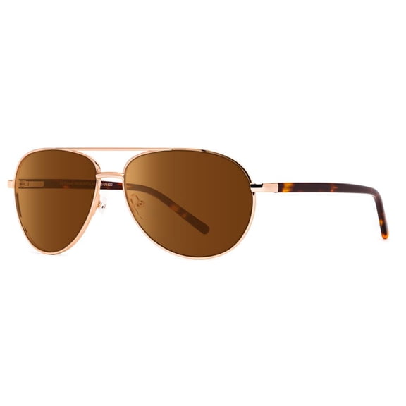 Ono's SUPERIOR Amber Plano Mirror Gold Tortoise POLARIZED Frame SUNGLASSES