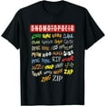 thumbnail image 1 of Onomatopoeia - List of Words - Grammar Sounds T-Shirt Black X-Large, 1 of 4