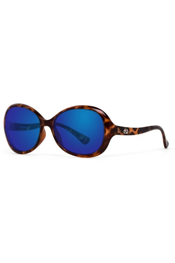 Dauphine Blue Mirror Polycarbonate Lens Tortoise Sunglasses