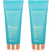 Onsen Japanese Face Wash - Hydrating Aloe Vera Daily Night Travel Facial Cleanser for Makeup Removal and Dry Skin with Curry Leaf Oil and Vitamin C & E