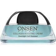 Onsen Secret Collagen Boosting Cream Night Cream For Women Hyaluronic Acid Jojoba Oil Vitamin C Peptides Complex Soothing Green Tea Anti Wrinkle Cream For Face & Neck Made In The USA (50 ml)