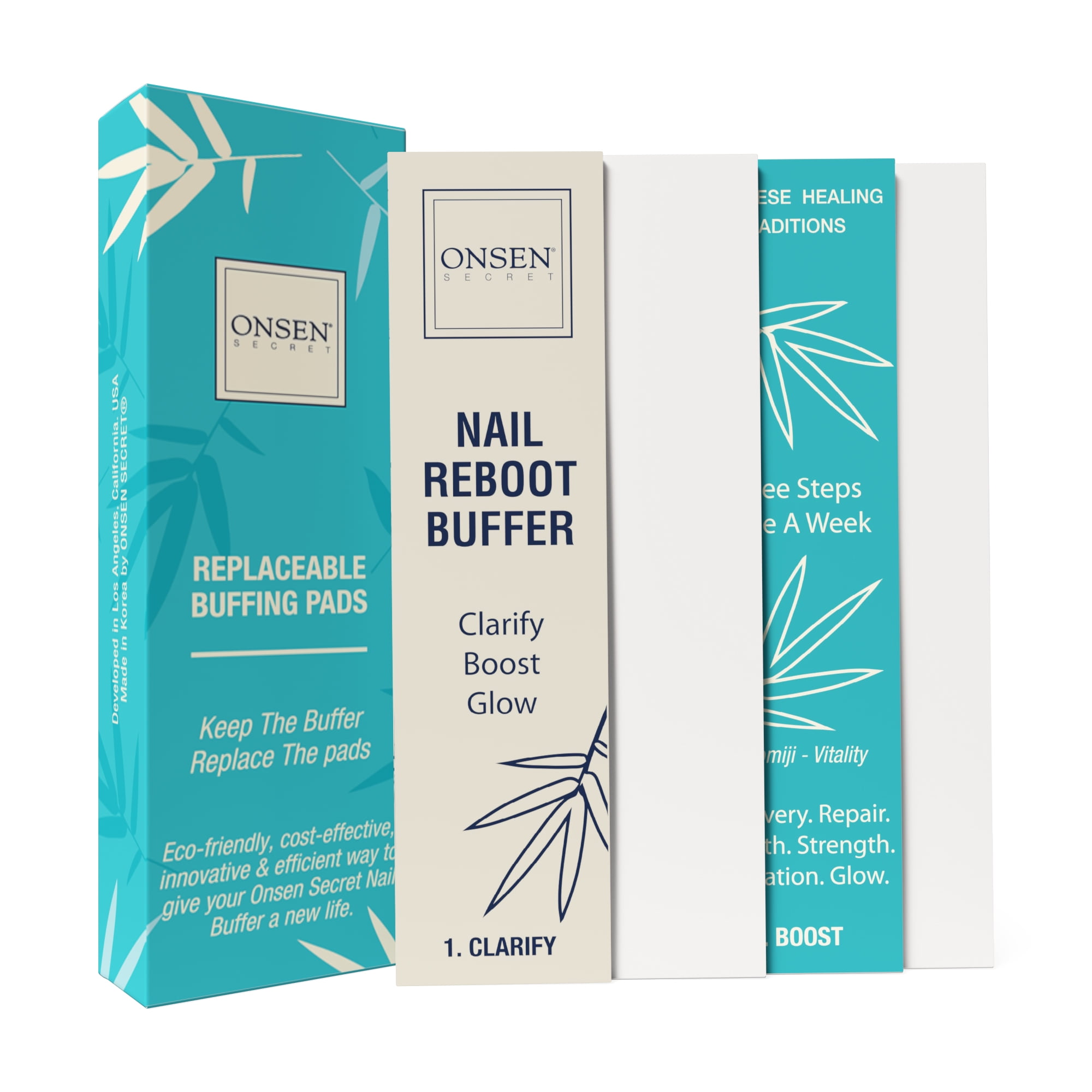 Onsen Secret Professional Nail Buffer Replacement Pads, Ultimate Shine