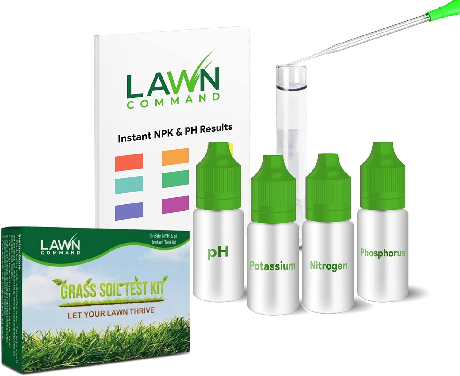 Onsite NPK Grass Soil Test Kit By Lawn Command Quickly Measures