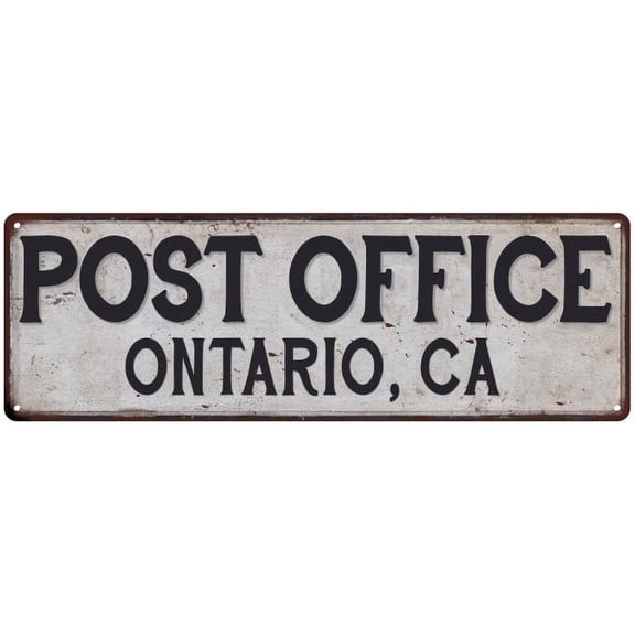 Ontario, Ca Post Office Sign Vintage 6x18 206180011137