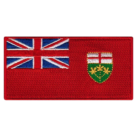 Ontario Flag Embroidered Iron-on Patch