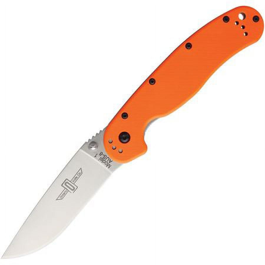 Ontario Knife RAT I Linerlock Folding Knife, 3.75" satin finish AUS-8 stainless