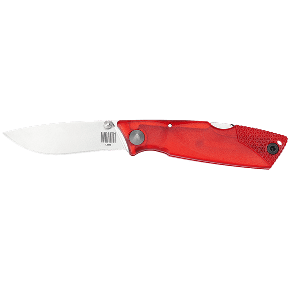 Ontario Knives Wraith Lockback Knife AUS-8 Stainless & Fire Red Handle