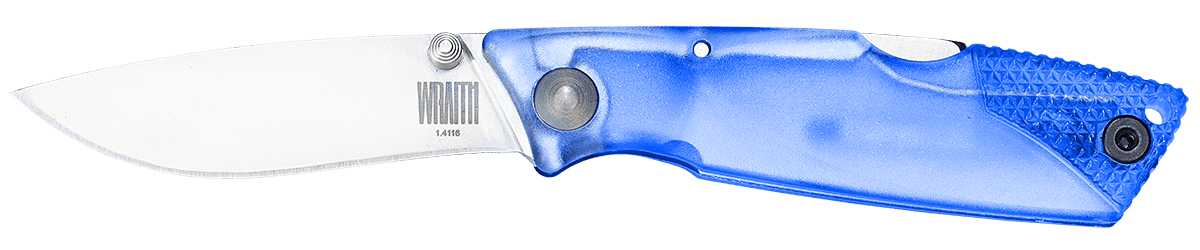 Ontario Knives Wraith Lockback Knife AUS-8 Stainless/Glacier Blue Handle