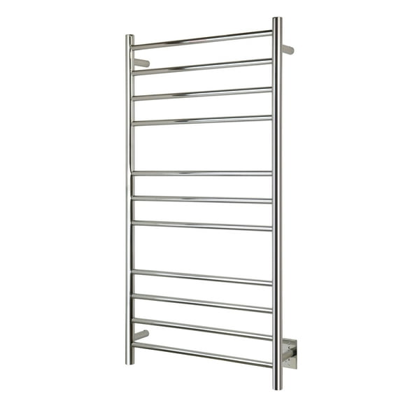 Heated Towel Rack, 11-Bar Large Polished Stainless Steel Electric Towel Warmer, Wall-Mounted and Hardwired, for a Sleek Finish and Spa-Like Comfort in Your Bathroom (WarmlyYours Ontario)
