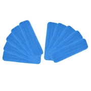 Ontel - Microfiber Swivel Mop Pad Refill for Cleans Wet or Dry Faster Washable 16"x5" - 10 Pack Blue